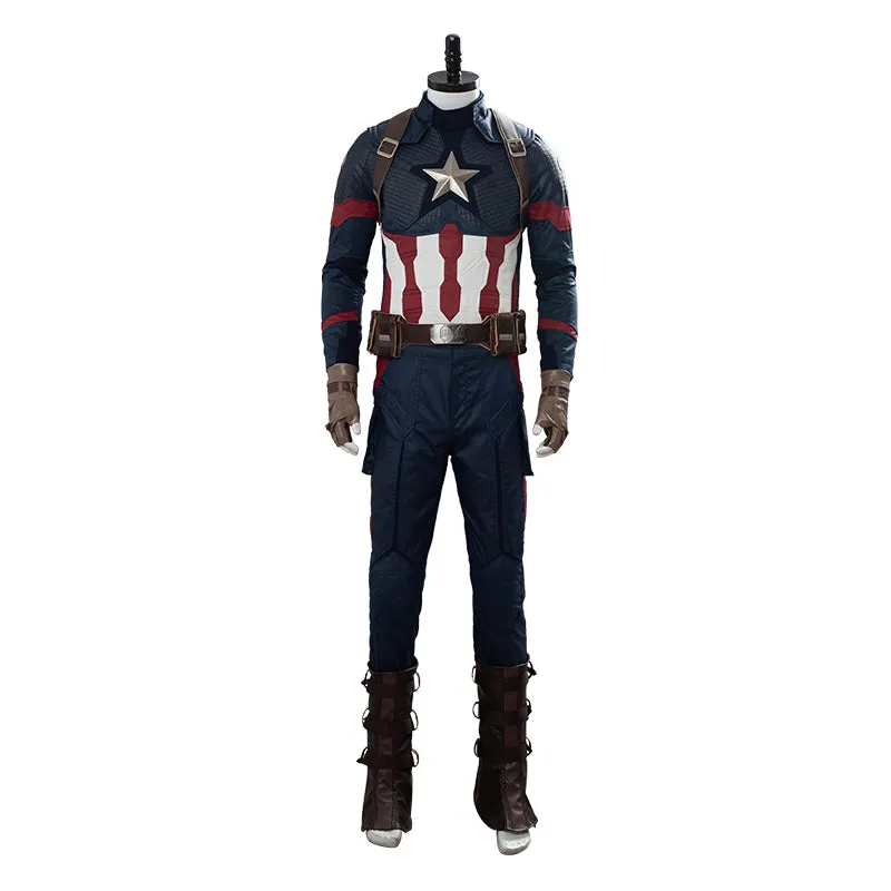 Avengers 4 Endgame Captain America Steve Rogers Cosplay Costume