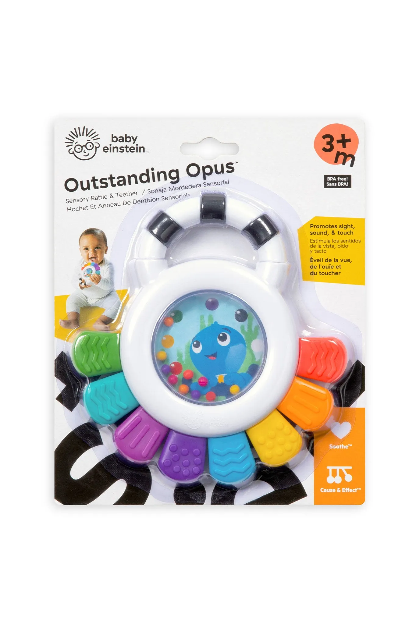 Baby Einstein Octopus Rattle & Teether Sensory