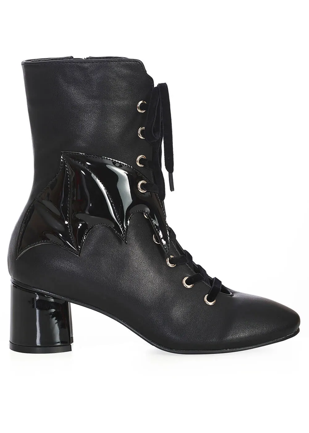 Banned Dreamcatcher 40's Bat Boots Black