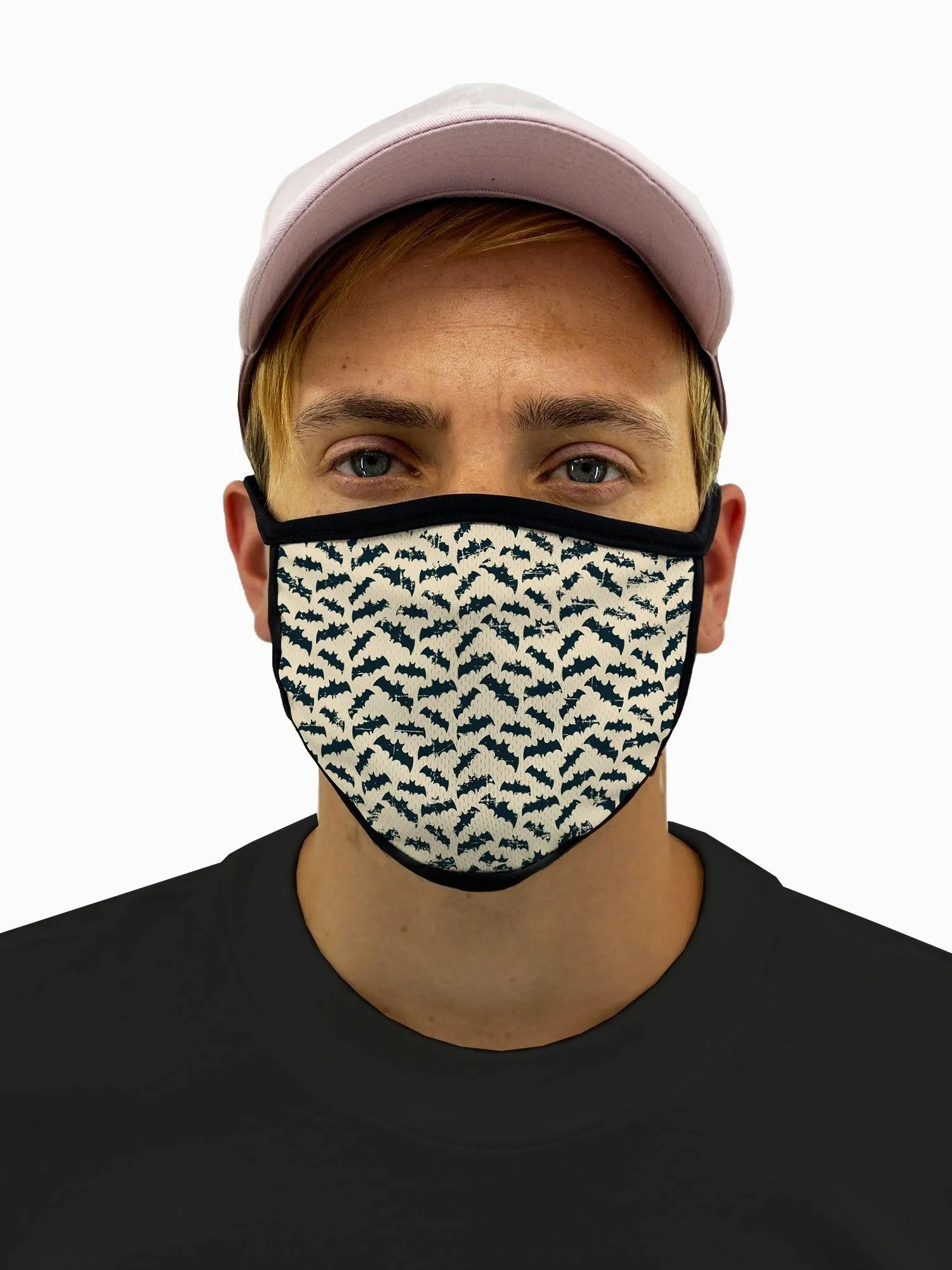 Bats Pattern Mask with Filter Pocket