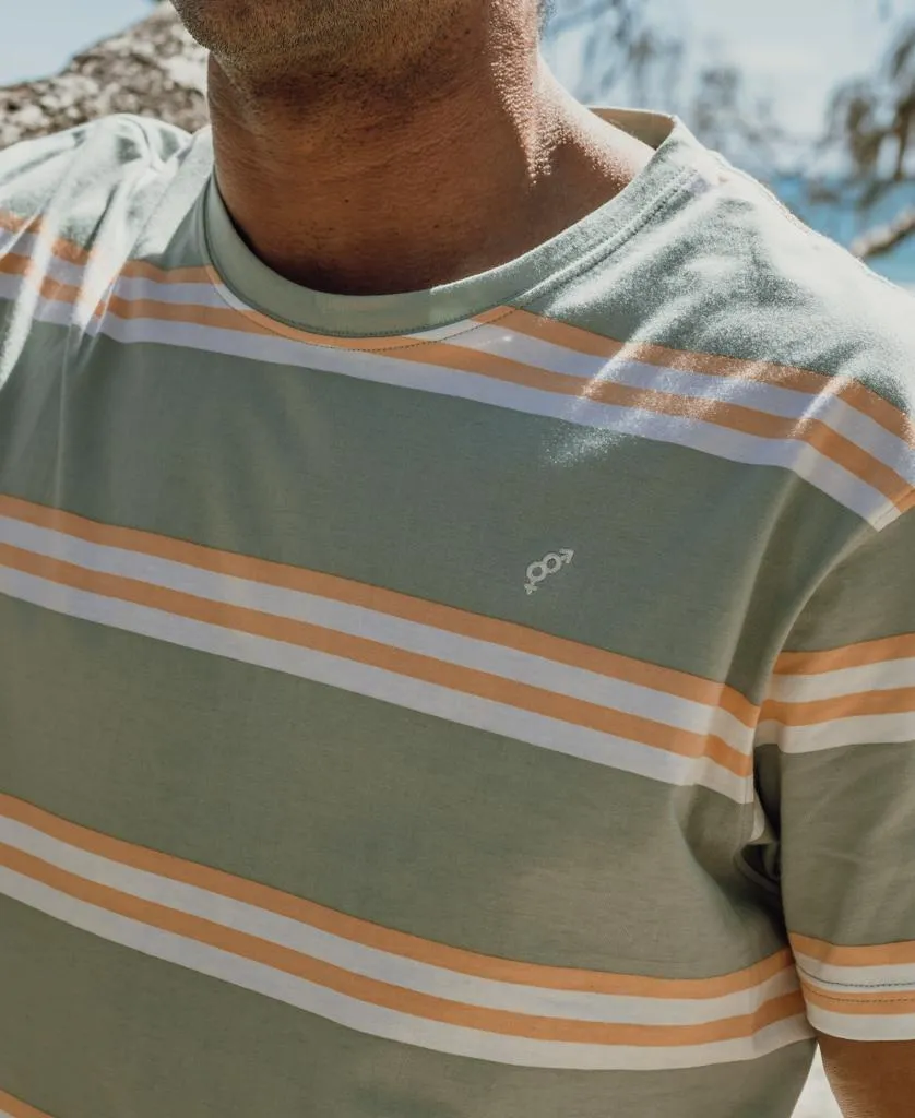 Bay Stripe Tee | Sage