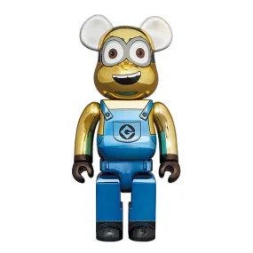 BEARBRICK 1000% MINIONS DAVE CHROME VERSION