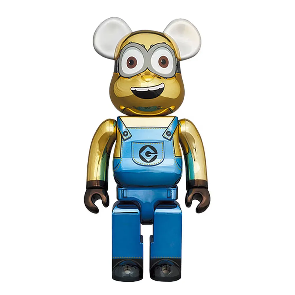 BEARBRICK 1000% MINIONS DAVE CHROME VERSION