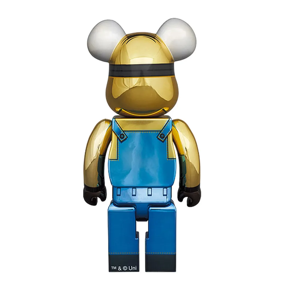 BEARBRICK 1000% MINIONS DAVE CHROME VERSION