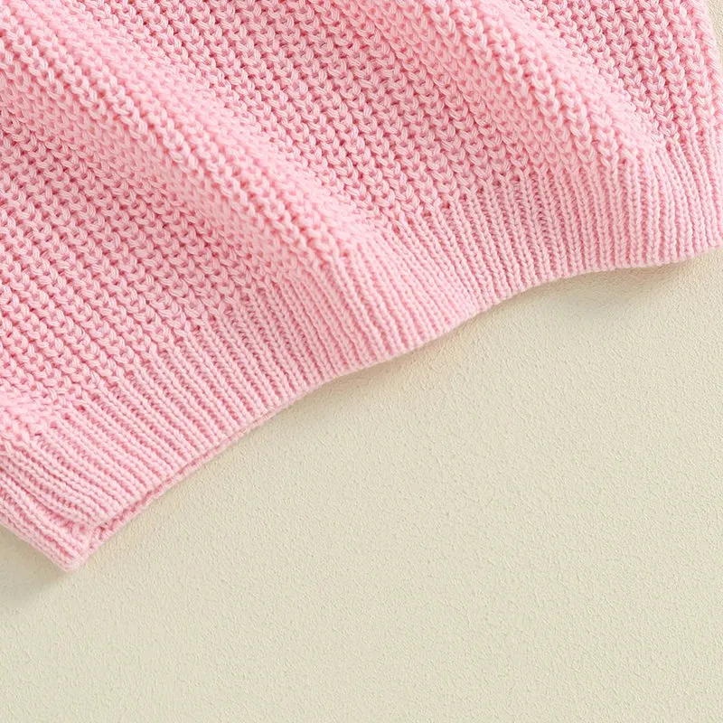 BESTIES - Pink Baby Girl Deluxe Sweater Layette Fall Winter