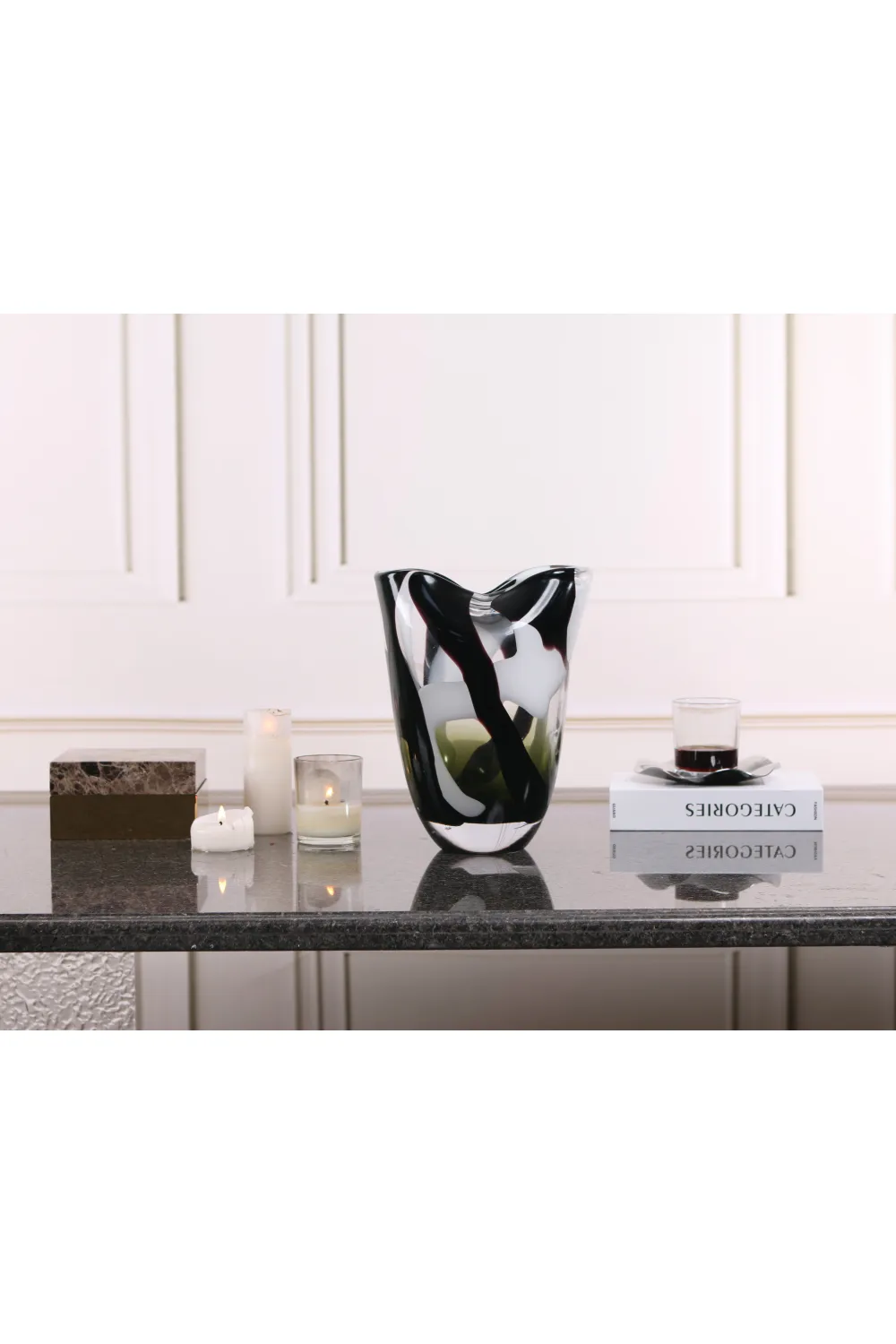 Black Glass Vase | Liang & Eimil Natasha