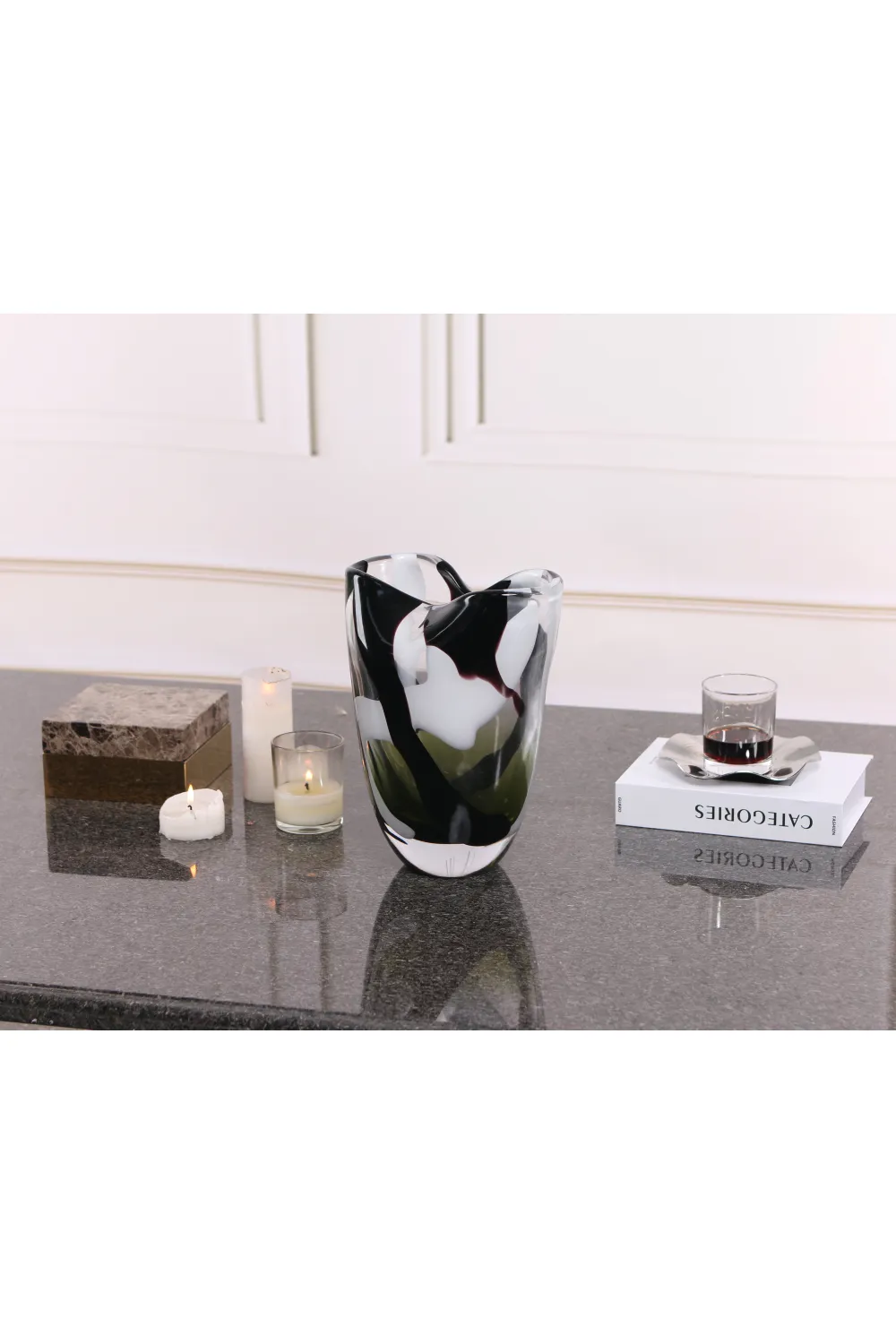 Black Glass Vase | Liang & Eimil Natasha