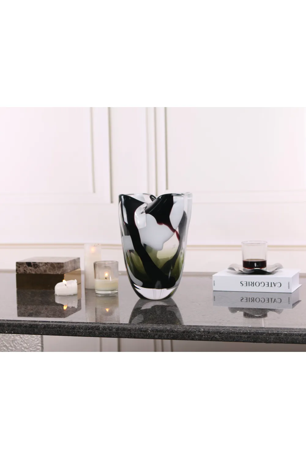 Black Glass Vase | Liang & Eimil Natasha