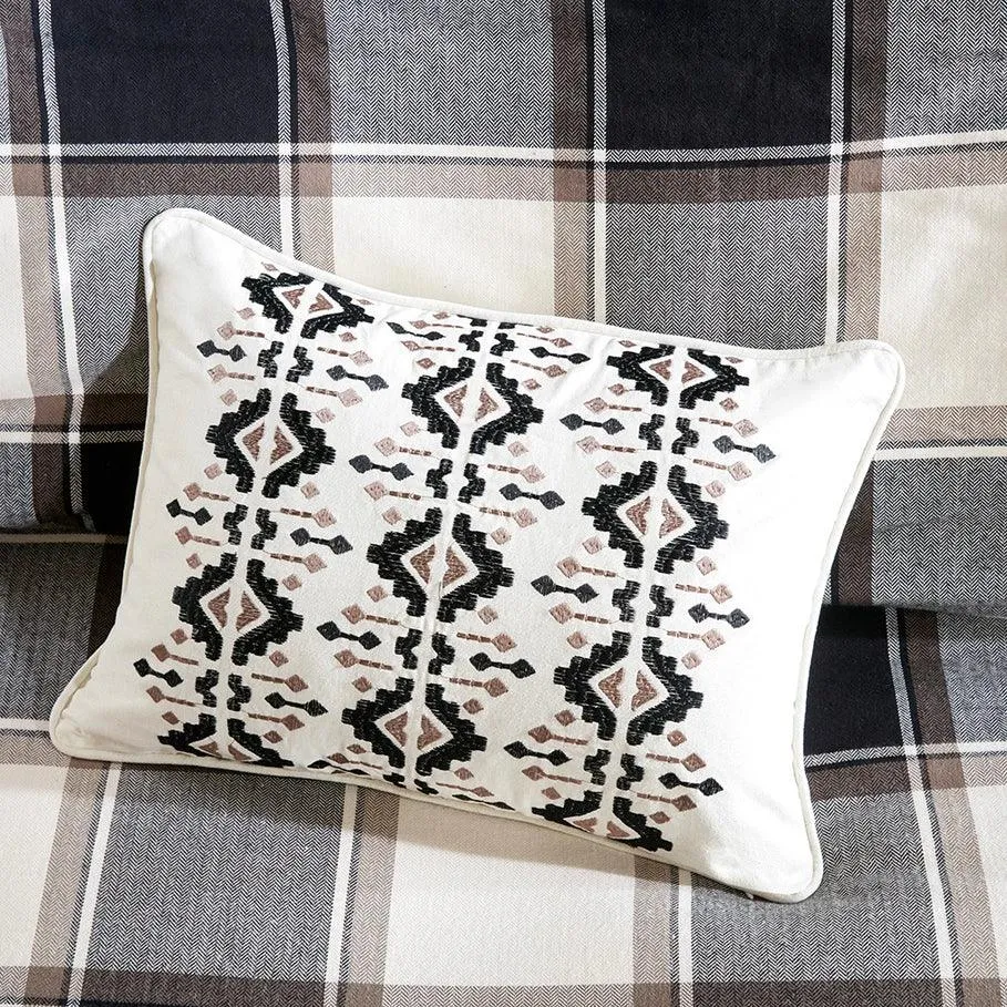 Black Plaid Lodge Comforter Duvet Set