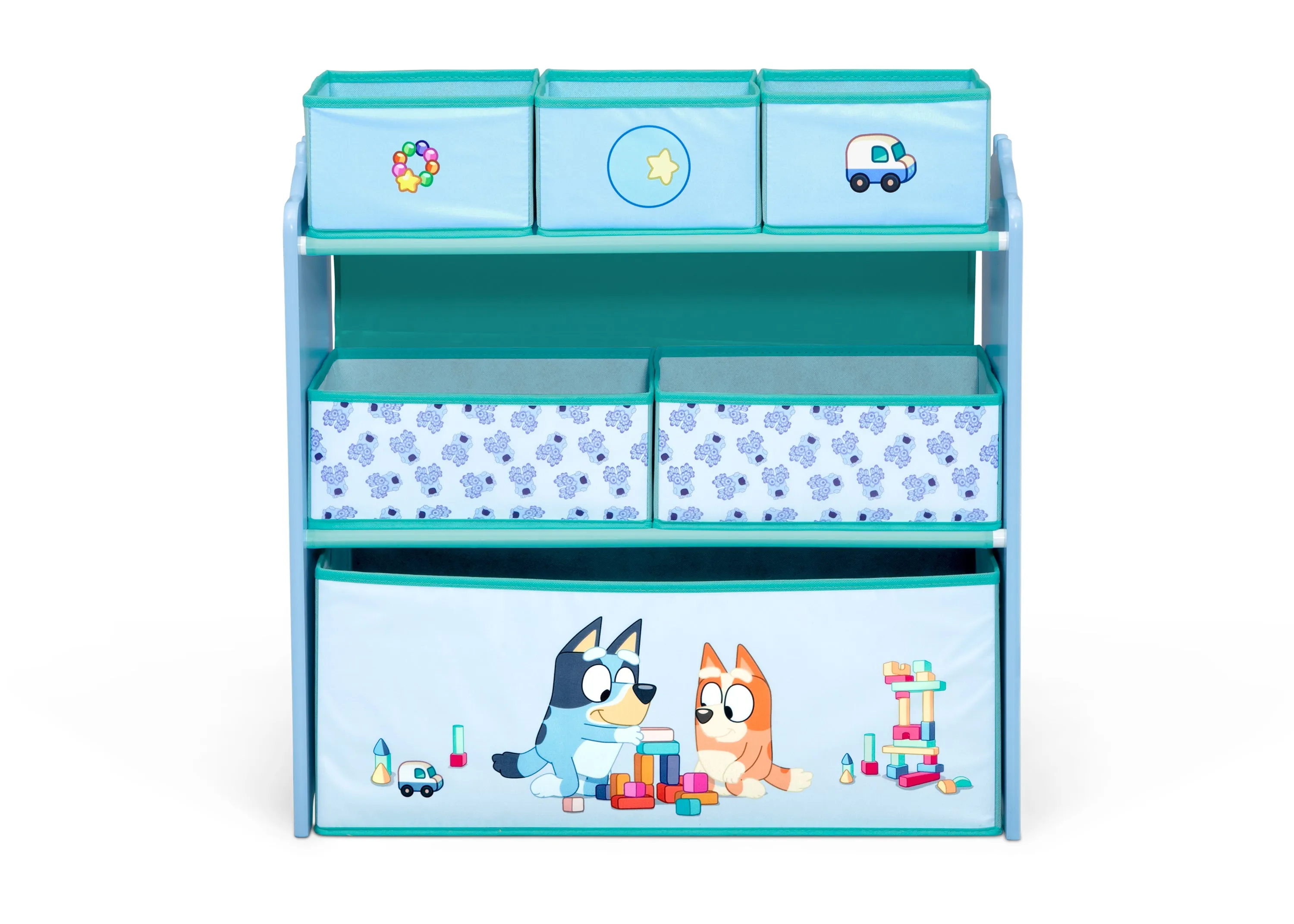 Bluey Design & Store 6 Bin Toy Storage Organizer