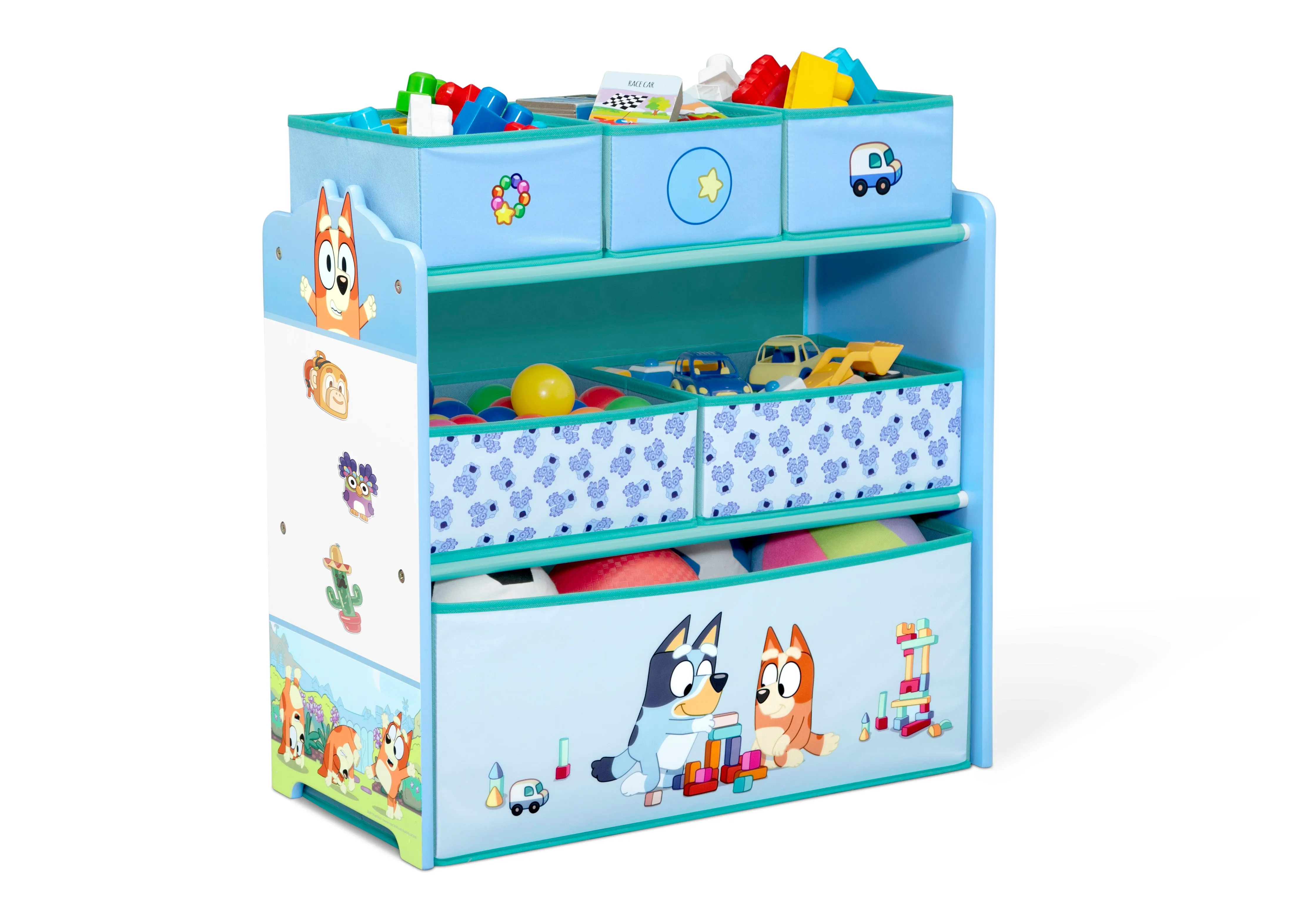 Bluey Design & Store 6 Bin Toy Storage Organizer