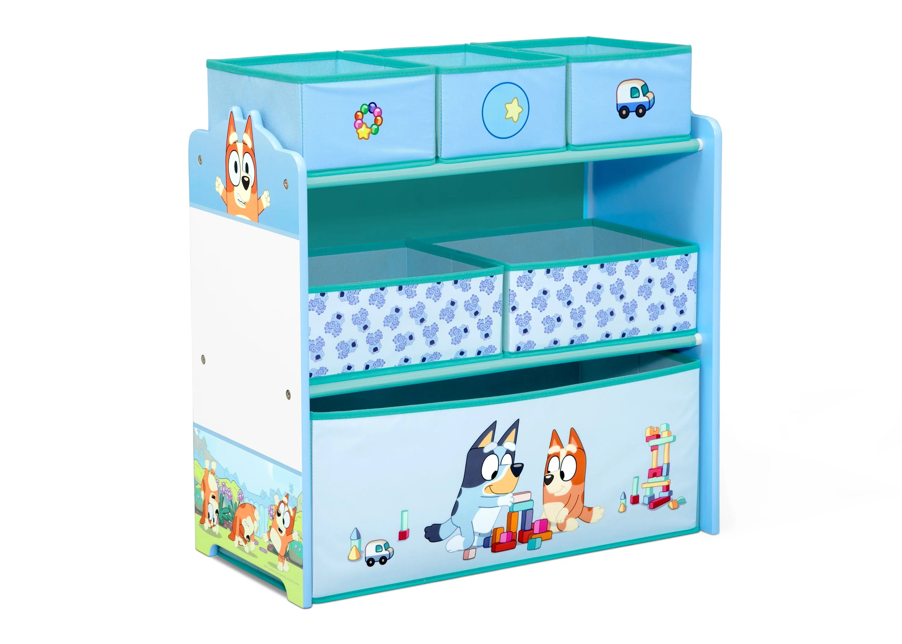 Bluey Design & Store 6 Bin Toy Storage Organizer