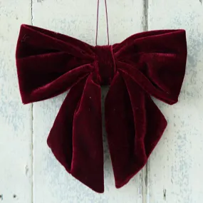 Burgundy Velvet Bow