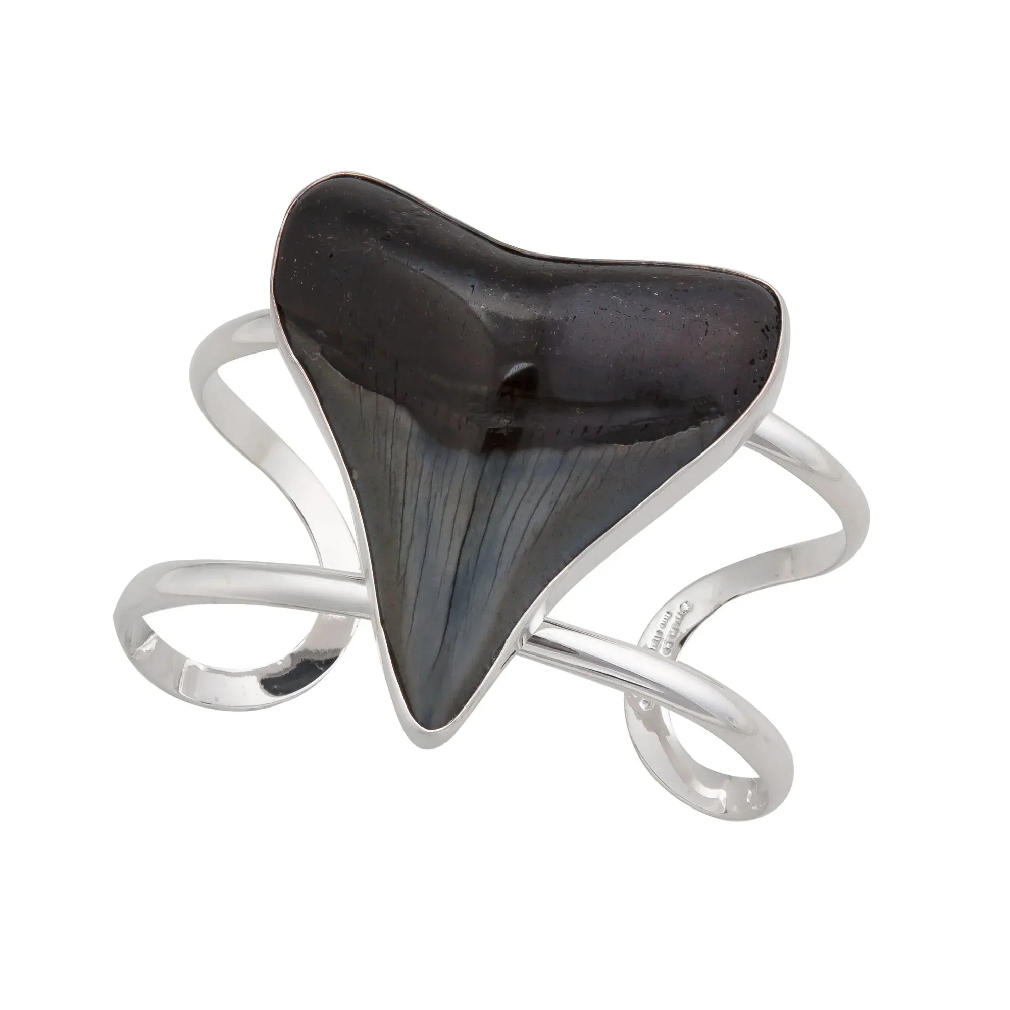 Charles Albert Silver - Shark Tooth Double Band Cuff