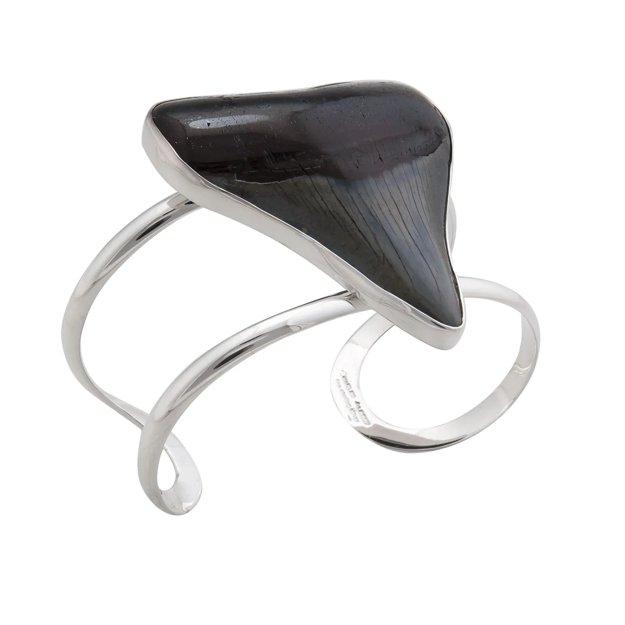 Charles Albert Silver - Shark Tooth Double Band Cuff