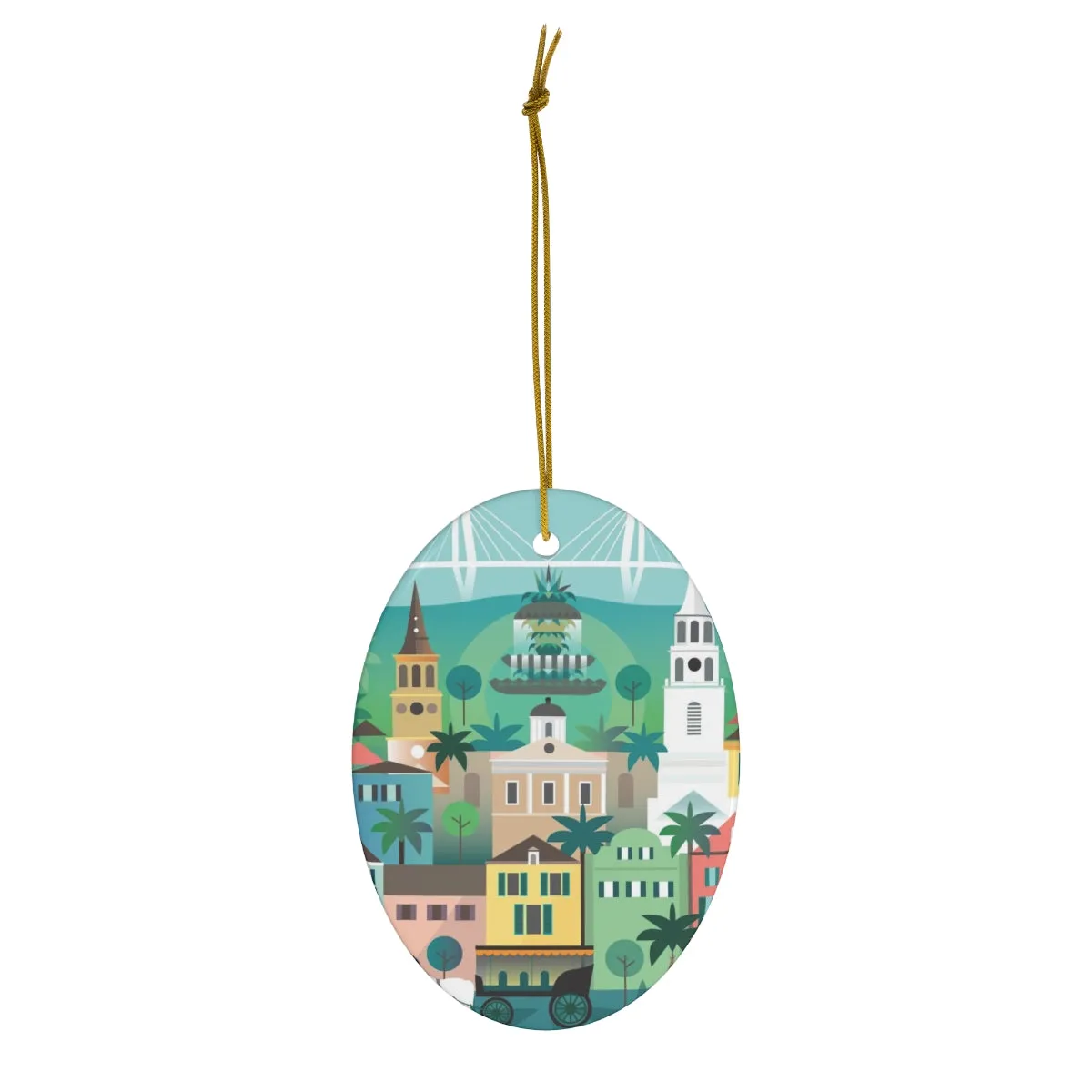 Charleston Ceramic Ornament