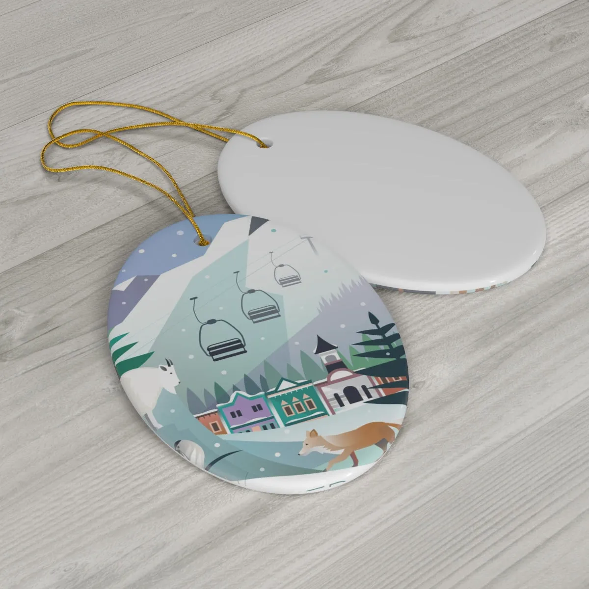 Crested Butte Ceramic Ornament