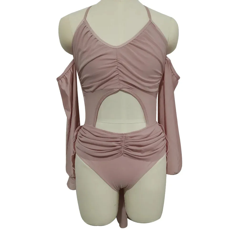 #D15151 ADULT Nylon/Lycra Mesh Modern Contempory Costume- Dance School Troupe or Solo Performance