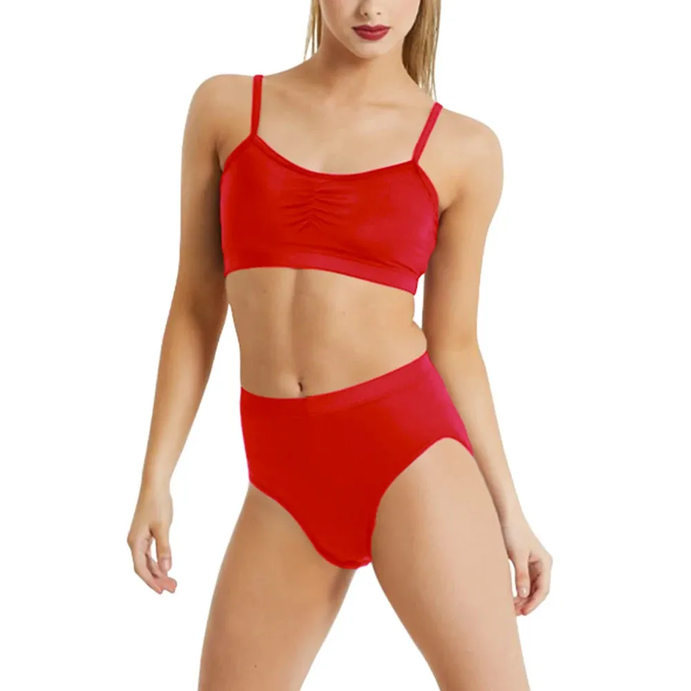 #D3132 WOMENS 2 Piece Set Top and Briefs- Contempory- Perfect for Under a Shirt or Mesh Dress for Troupe or Solo Performance