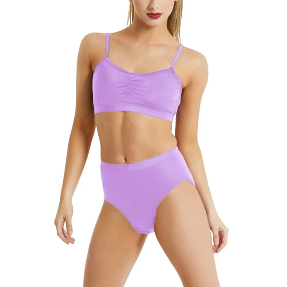 #D3132 WOMENS 2 Piece Set Top and Briefs- Contempory- Perfect for Under a Shirt or Mesh Dress for Troupe or Solo Performance