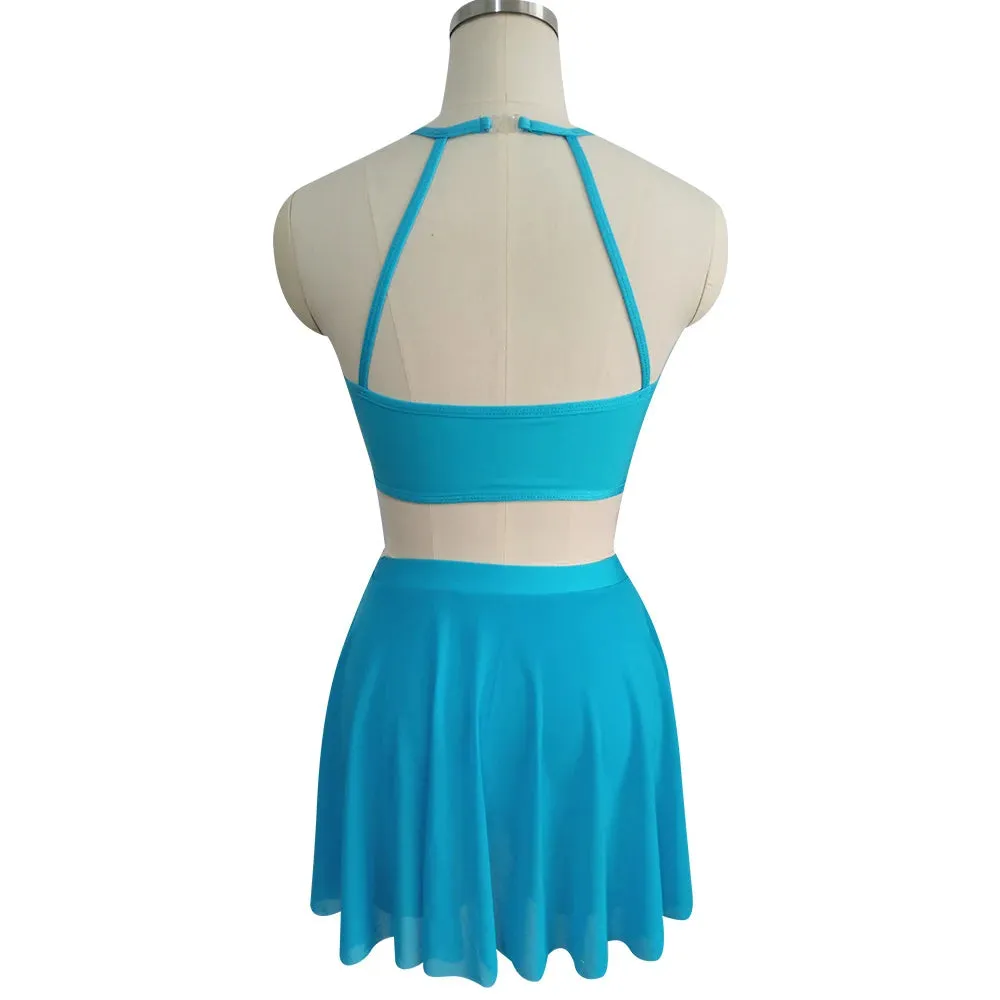 #D638-A  ADULT  Nylon/Lycra Mesh Modern Dance Costume- Dance School Troupe or Solo Performance