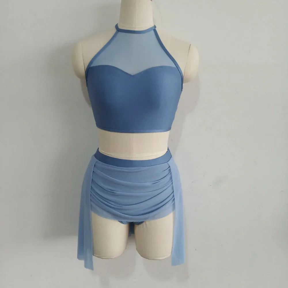 #D638-A  ADULT  Nylon/Lycra Mesh Modern Dance Costume- Dance School Troupe or Solo Performance