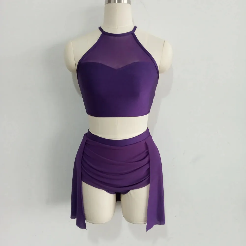 #D638-A  ADULT  Nylon/Lycra Mesh Modern Dance Costume- Dance School Troupe or Solo Performance