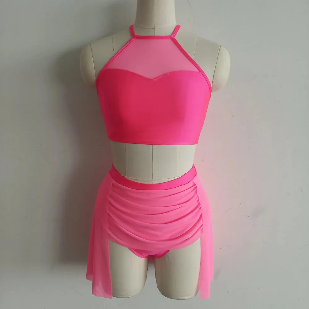 #D638-A  ADULT  Nylon/Lycra Mesh Modern Dance Costume- Dance School Troupe or Solo Performance