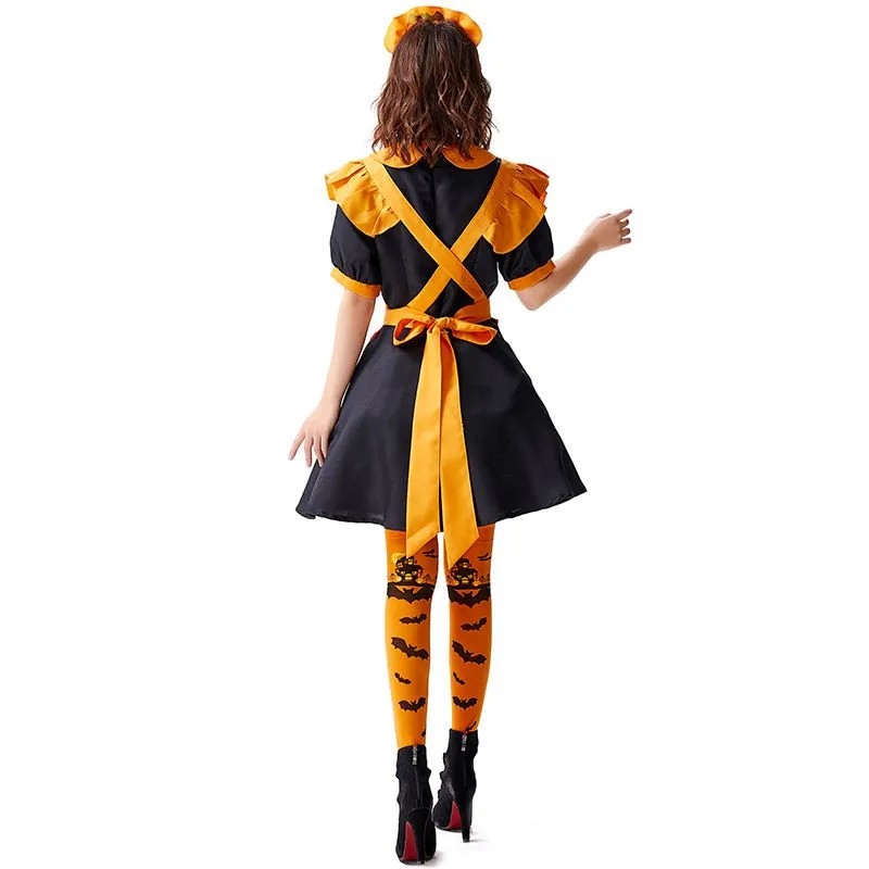 Dark Love Halloween Pumpkin Maid Lolita Dress