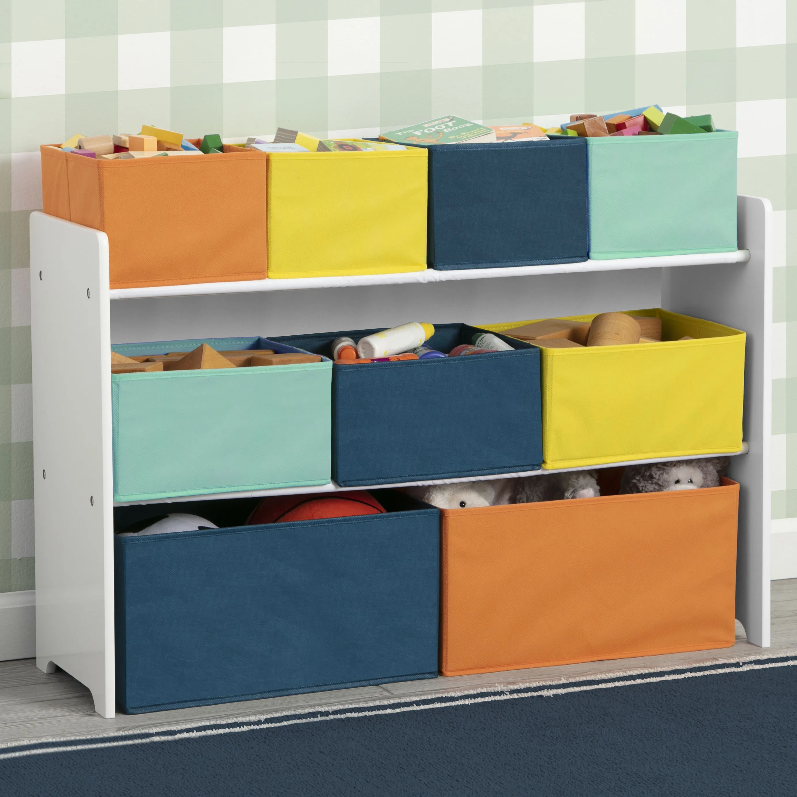 Deluxe Multi-Bin Toy Organizer with Storage Bins