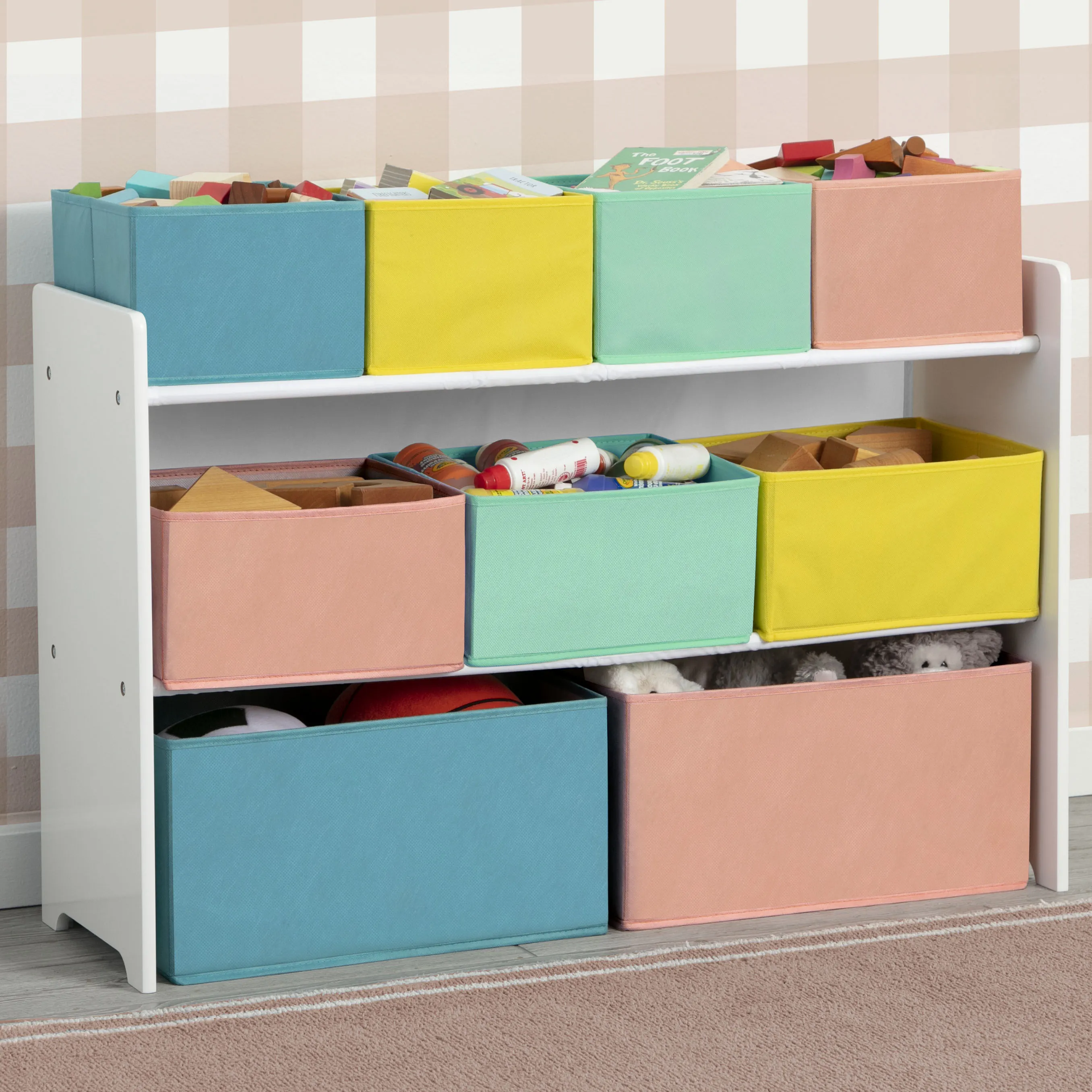 Deluxe Multi-Bin Toy Organizer with Storage Bins