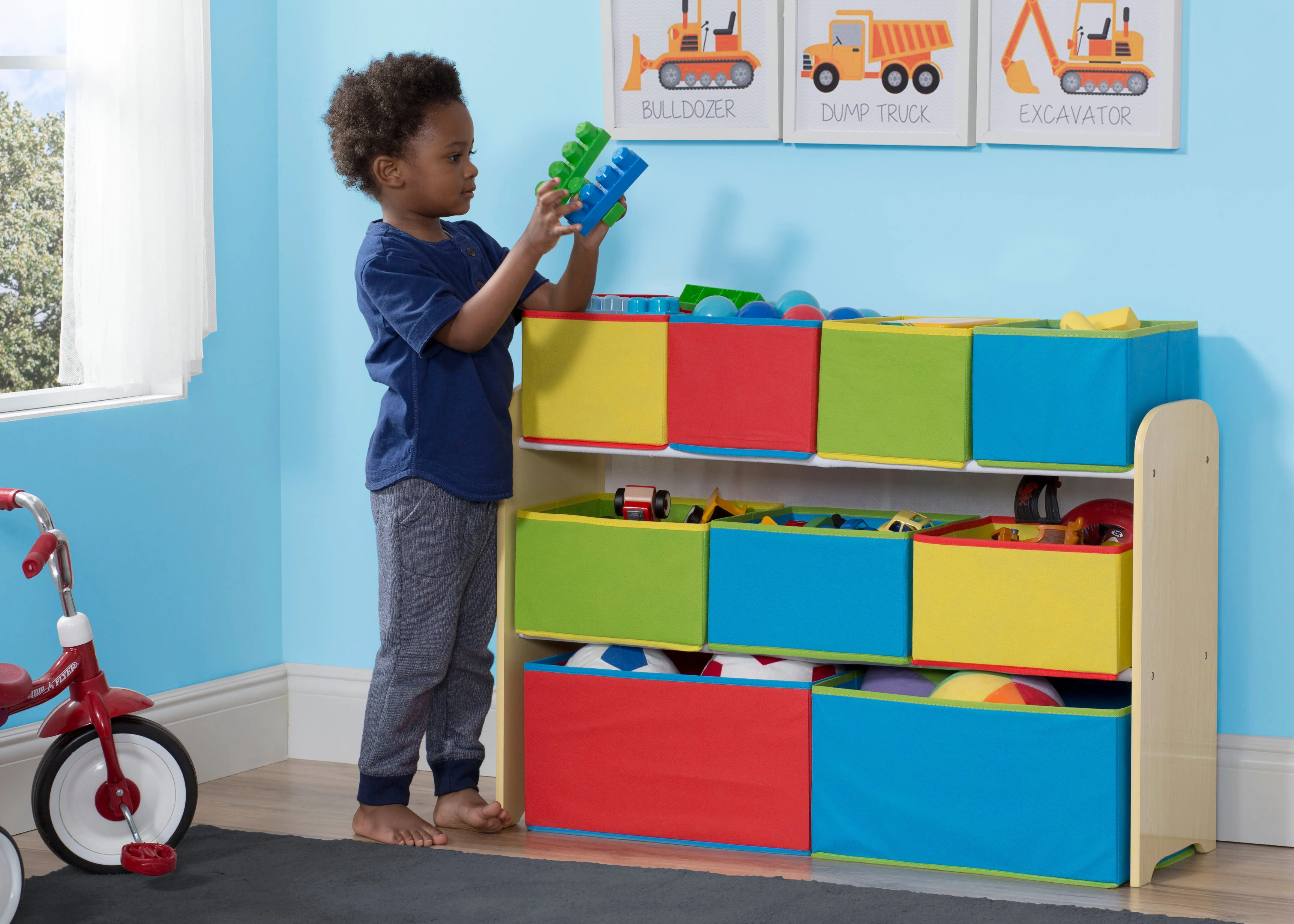 Deluxe Multi-Bin Toy Organizer with Storage Bins