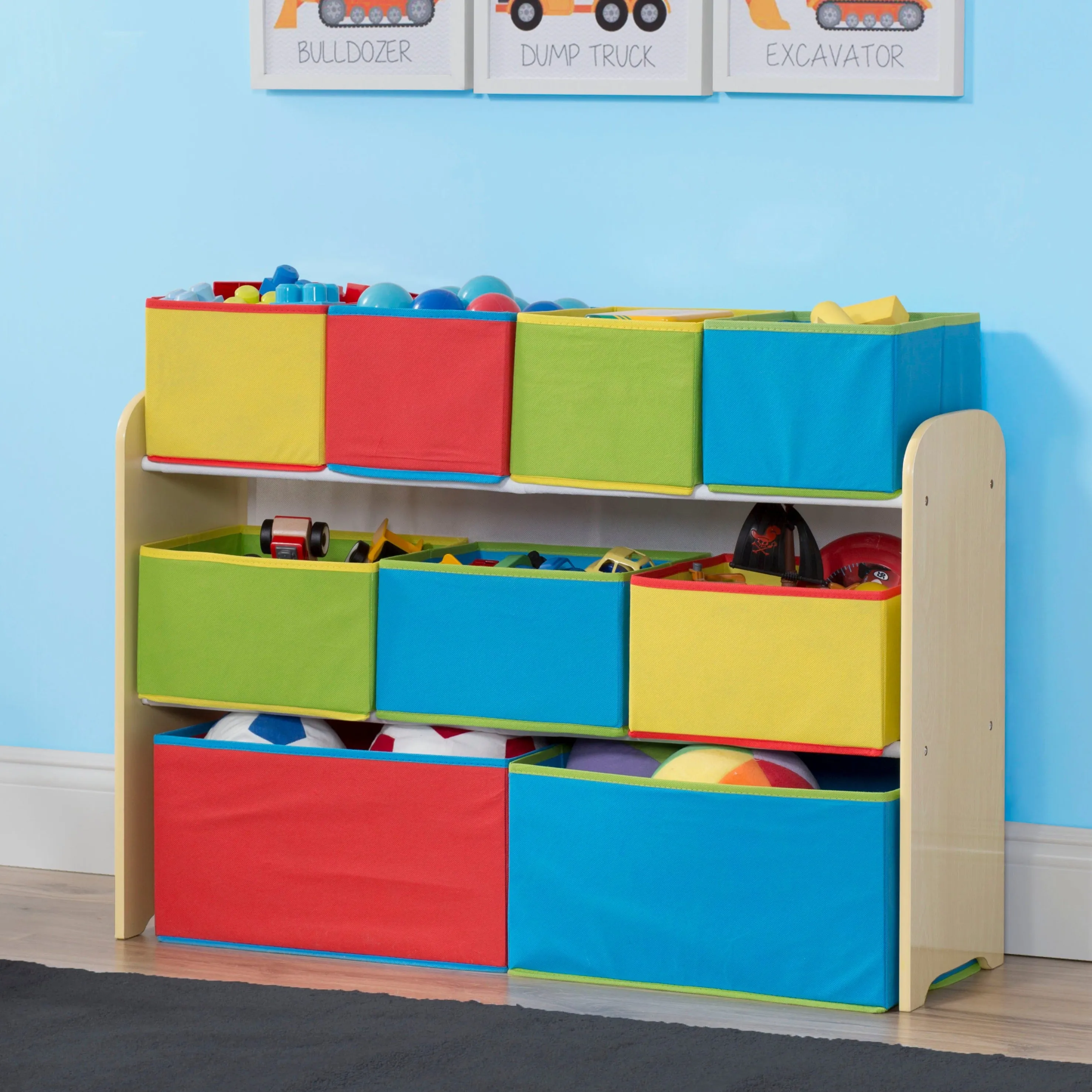 Deluxe Multi-Bin Toy Organizer with Storage Bins