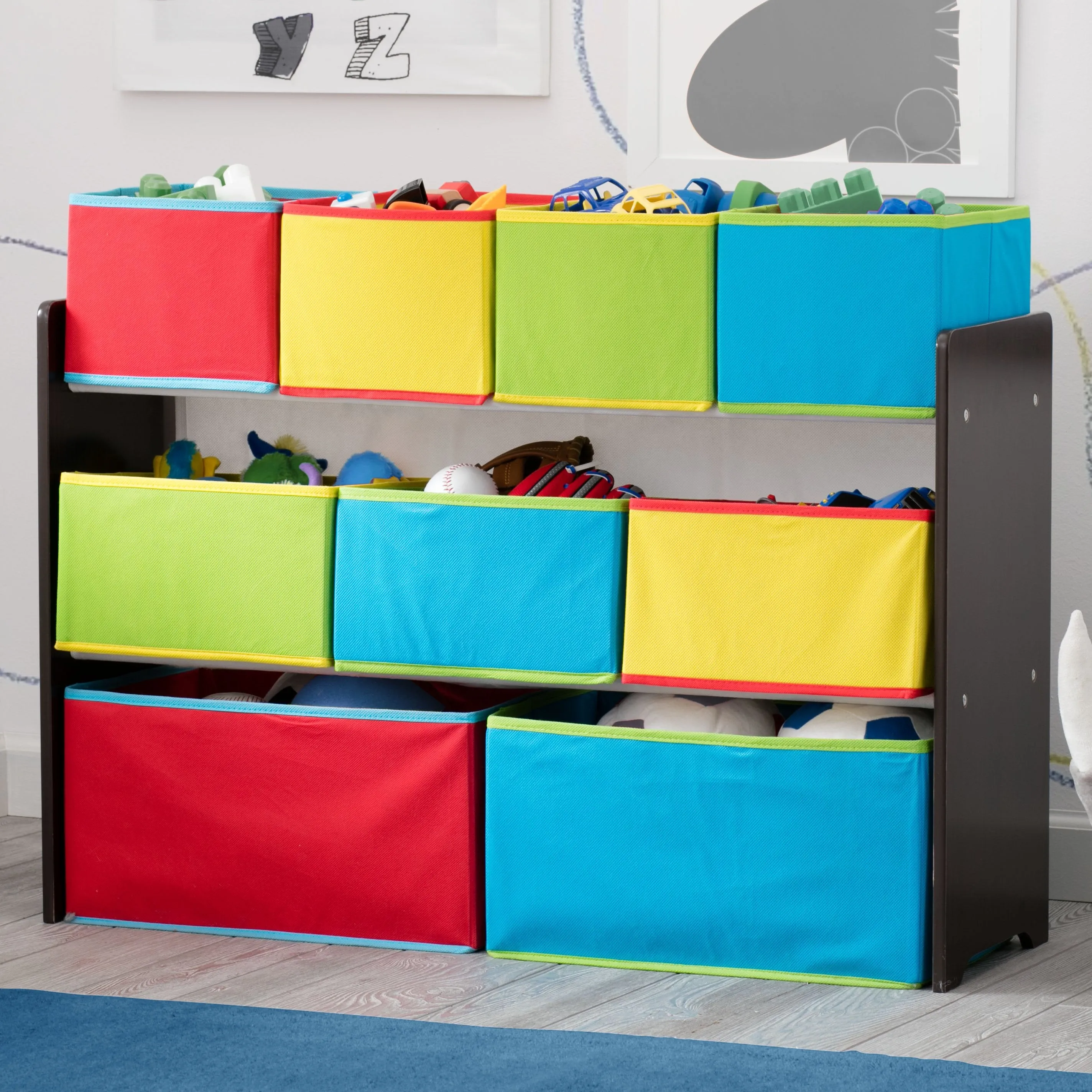 Deluxe Multi-Bin Toy Organizer with Storage Bins