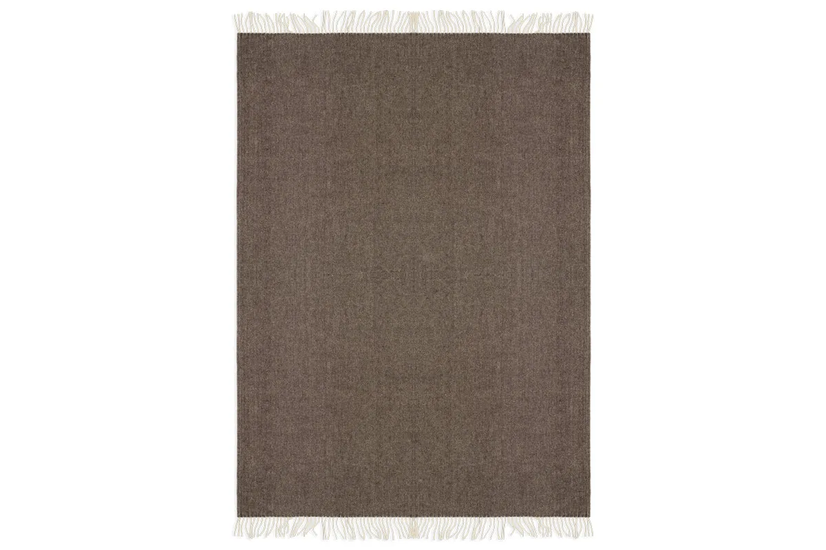 Dilli Wool Throw - Dark Brown