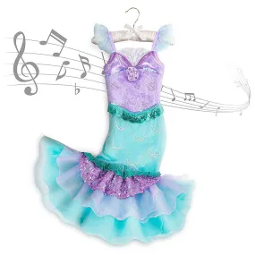 Enchanting Disney Ariel Costume with Sound Effects for Kids - Magical Mermaid Dress-Up Outfit