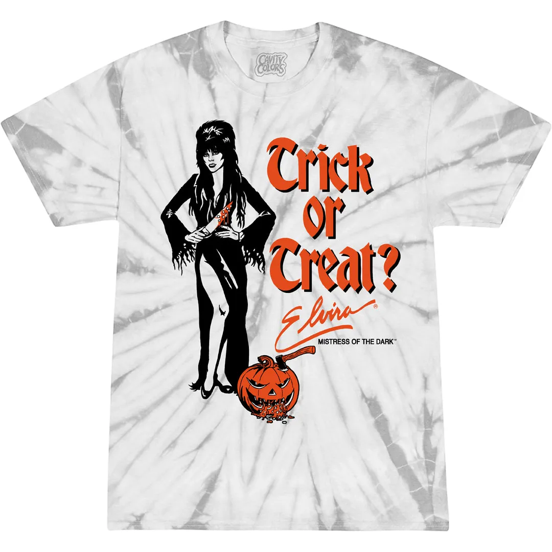 ELVIRA: TRICK OR TREAT - TIE-DYE T-SHIRT (BONE VARIANT)