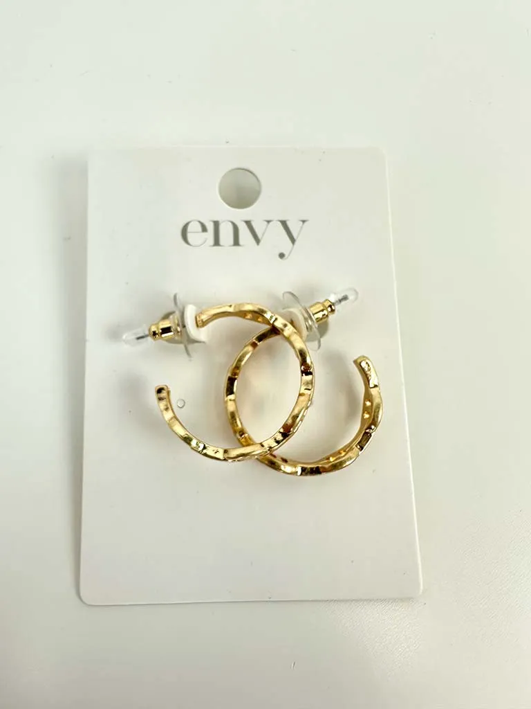 Envy Anchor Hoop Earrings - Gold