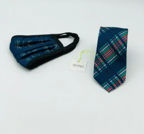 Face Mask & Tie Set S142-2 Navy