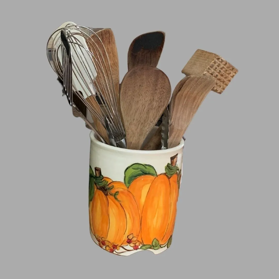 Fall Pumpkin Utensil Holder