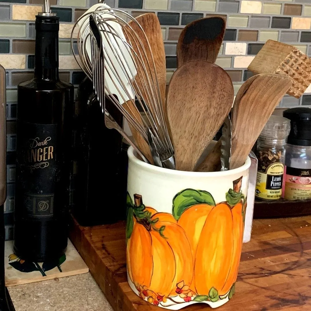 Fall Pumpkin Utensil Holder