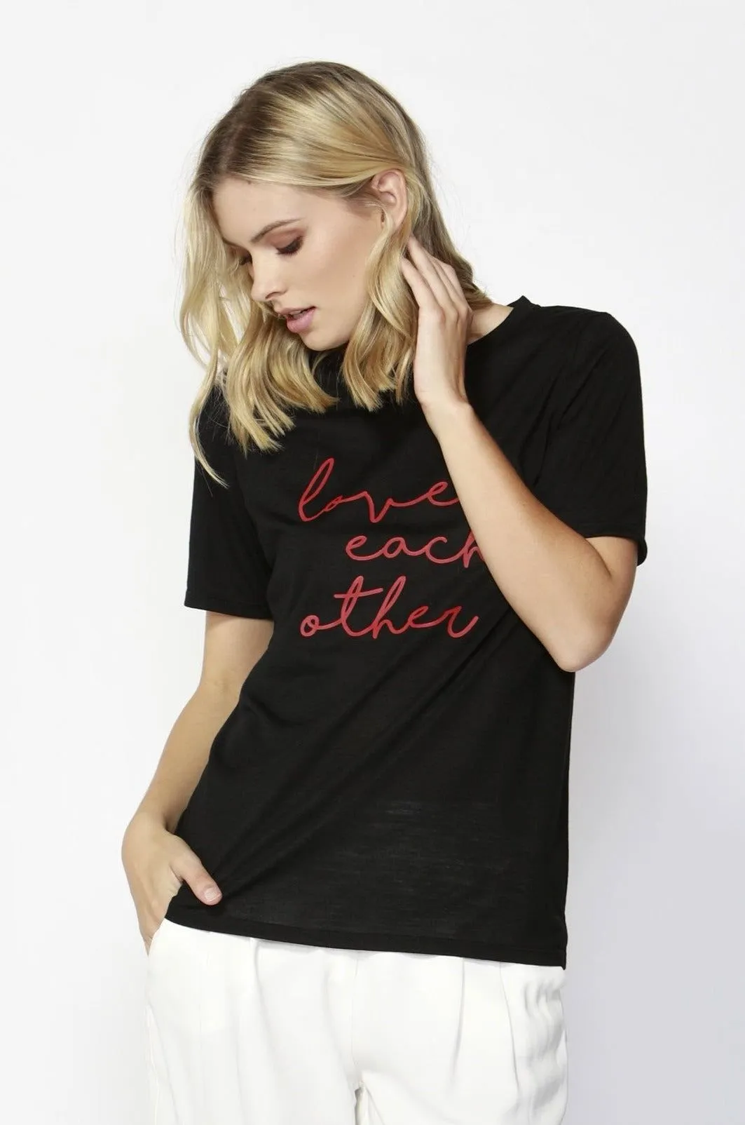 Fate   Becker Love Each Other Tee in Black