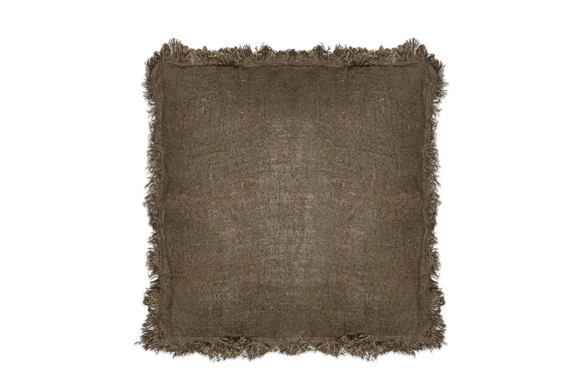 Feo Linen Cushion Cover - Charcoal