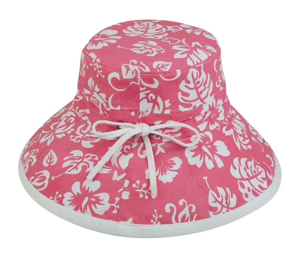 Floral Design Cotton Bucket Hat Perfect For Summer Outdoors Vacation Travel - FLORAL