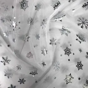 FS661_1 Snowflake Foil Organza