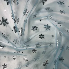 FS661_2 Snowflake Foil Organza