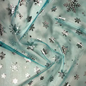 FS661_3 Snowflake Foil Organza