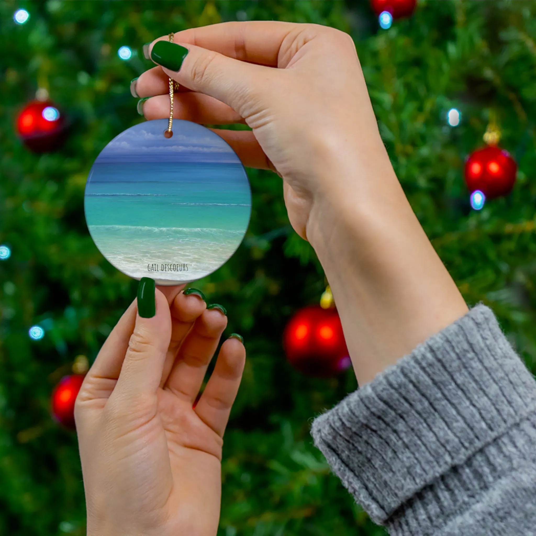 Gail Descoeur: "Mysterious Sea" - Holiday Ornament