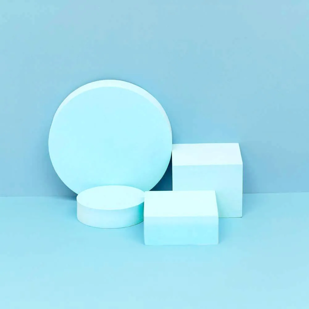 Geometric Foam Styling Props For Photography - Powder Blue 4 Pack