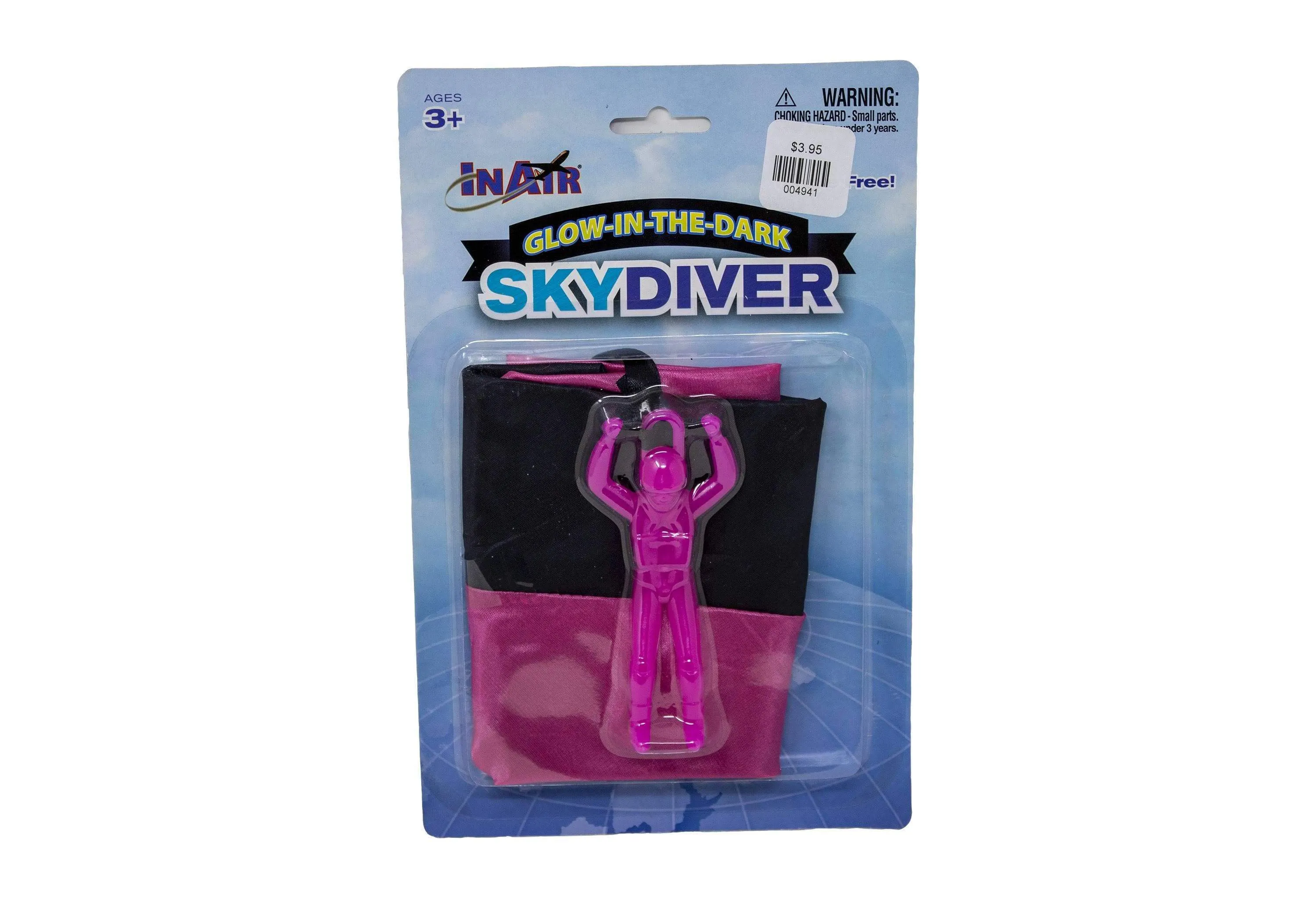 Glow In The Dark Skydiver With Parachute